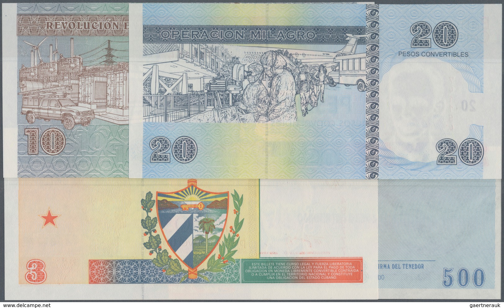 Cuba: Huge Lot With 38 Banknotes Of The Foreign Exchange Certificates Series 1 - 500 Pesos ND(1985)- - Cuba