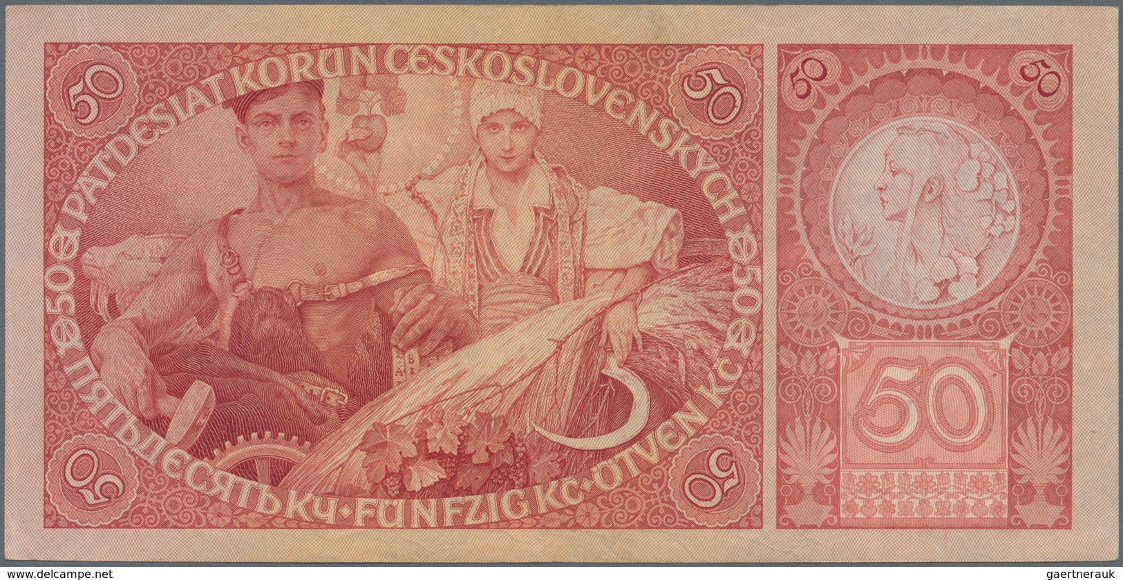 Czechoslovakia / Tschechoslowakei: Pair With 50 Korun 1929 P.22 (VF+) And 100 Korun 1931 P.23 (VF). - Checoslovaquia