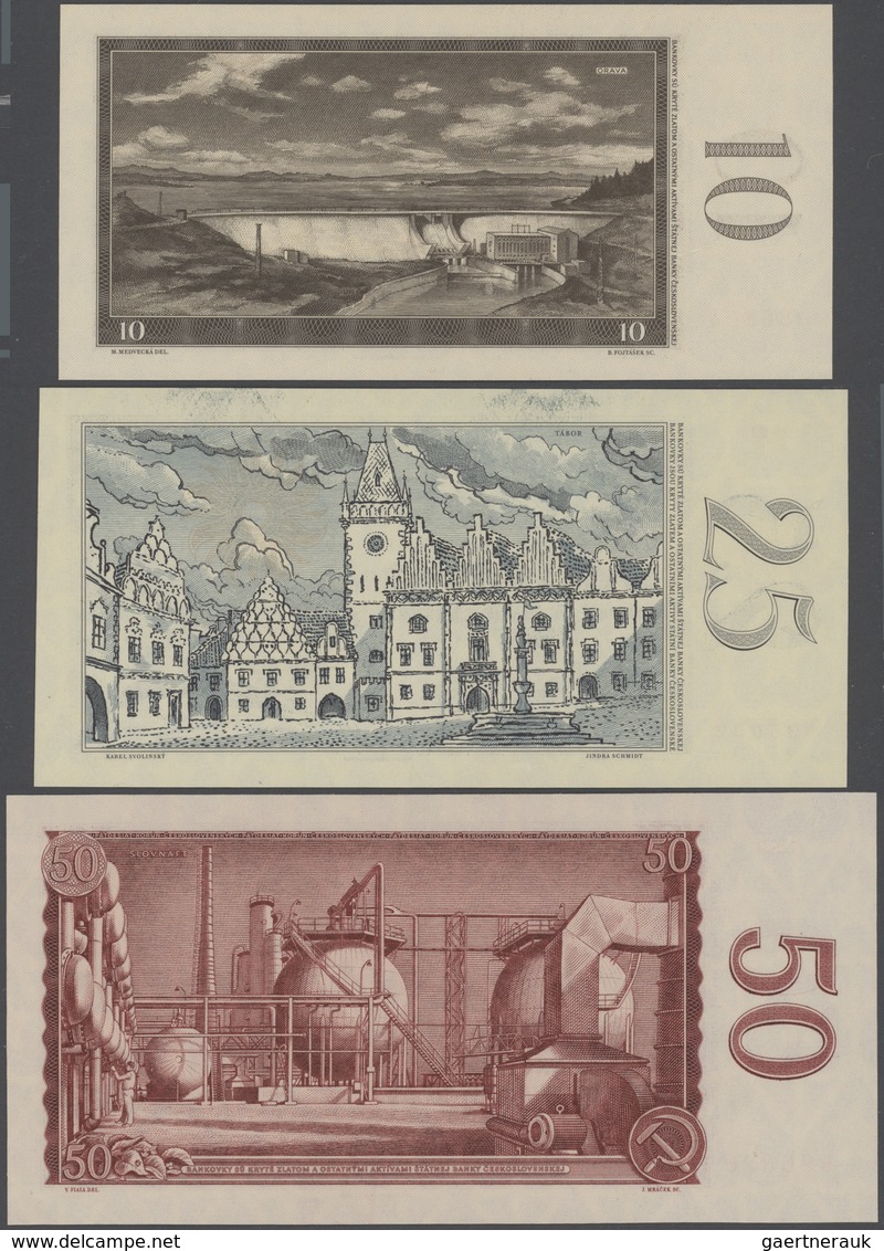 Czechoslovakia / Tschechoslowakei: Huge lot with 25 Banknotes 1 - 1000 Korun 1949-1989, P.68-71a, 78