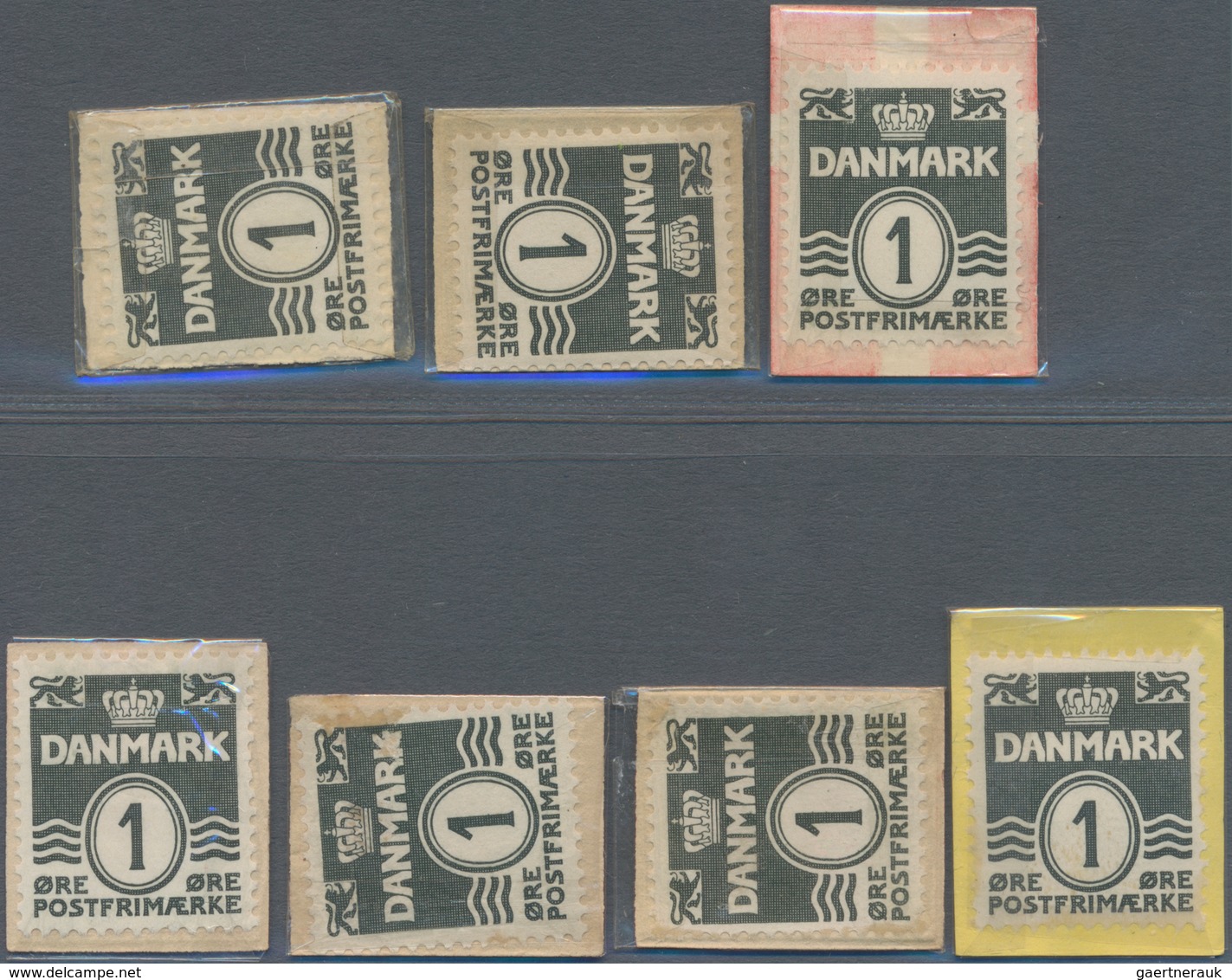 Denmark  / Dänemark: Set With 7 Notgeld/stamp Issues Of 1 Oere With Different Advertising Text On Ba - Dänemark