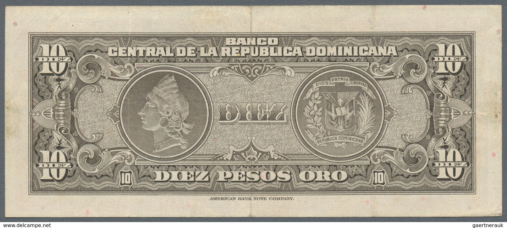 Dominican Republic / Dominikanische Republik: Banco Central De La República Dominicana 10 Pesos ND(1 - República Dominicana