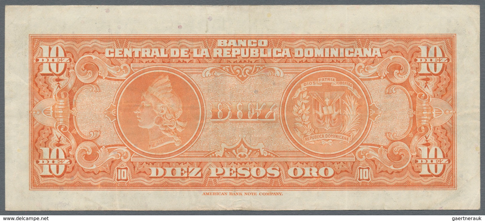 Dominican Republic / Dominikanische Republik: Banco Central De La República Dominicana 10 Pesos ND(1 - República Dominicana