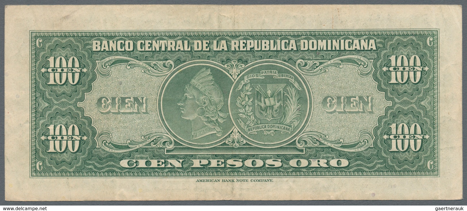 Dominican Republic / Dominikanische Republik: Banco Central De La República Dominicana 100 Pesos ND( - República Dominicana