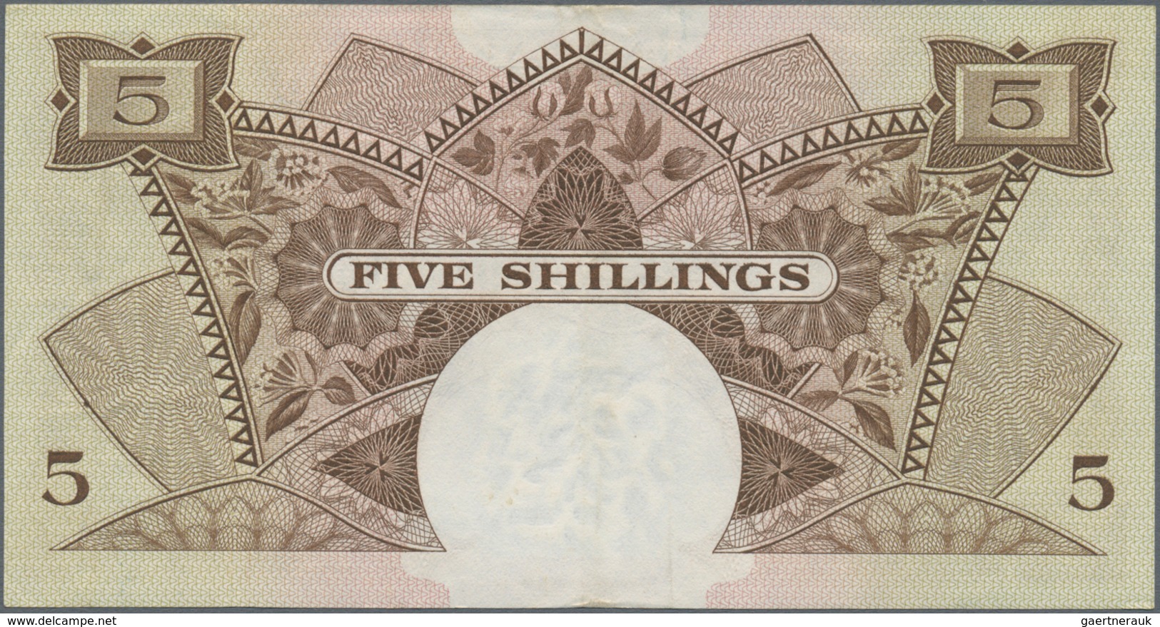 East Africa / Ost-Afrika: The East African Currency Board 5 Shillings ND(1958-60) Queen Elizabeth II - Otros – Africa