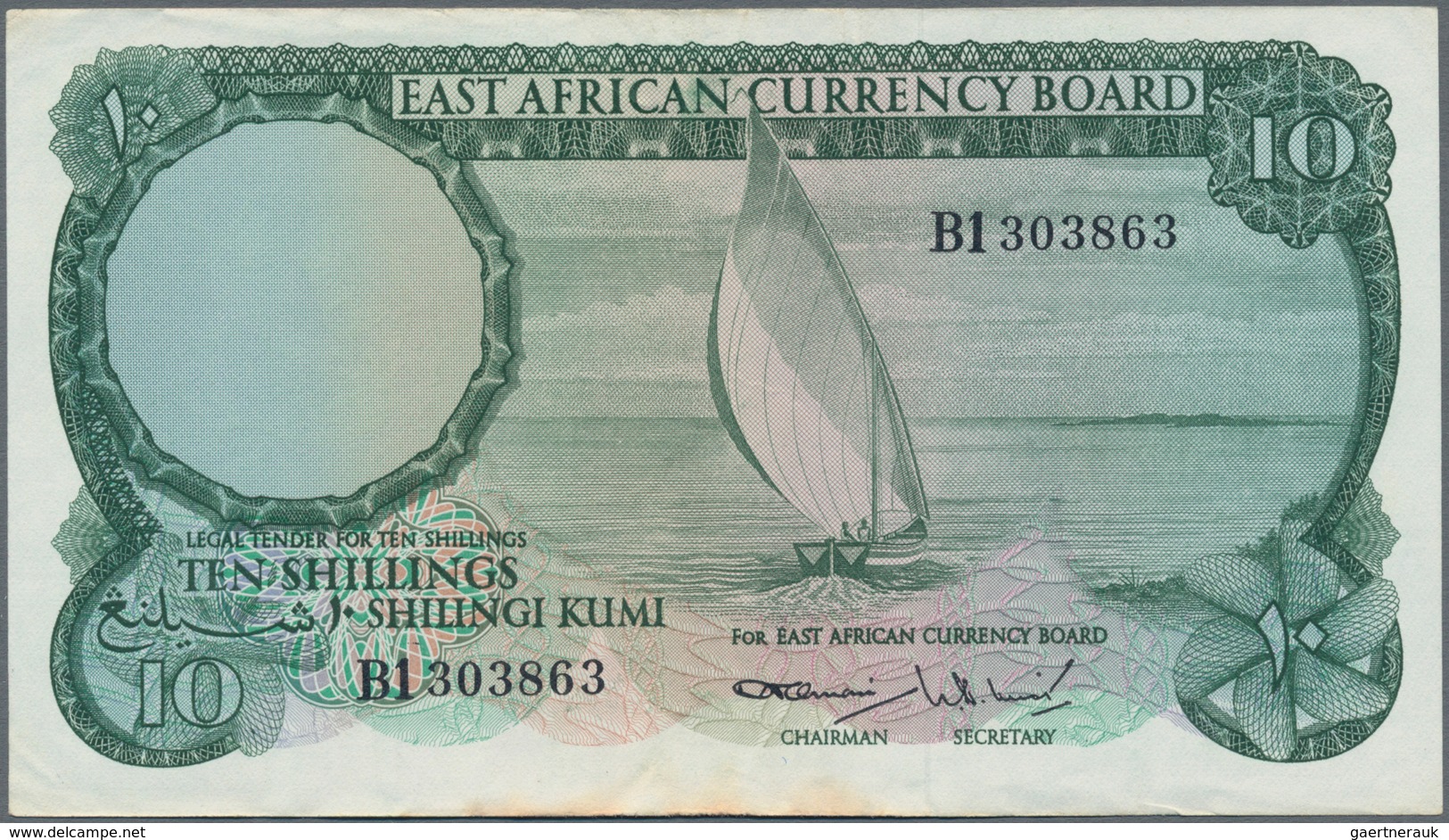 East Africa / Ost-Afrika: Pair With 10 Shillings ND(1964) P.46 (VF) And 20 Shillings ND(1964) P.47 ( - Otros – Africa