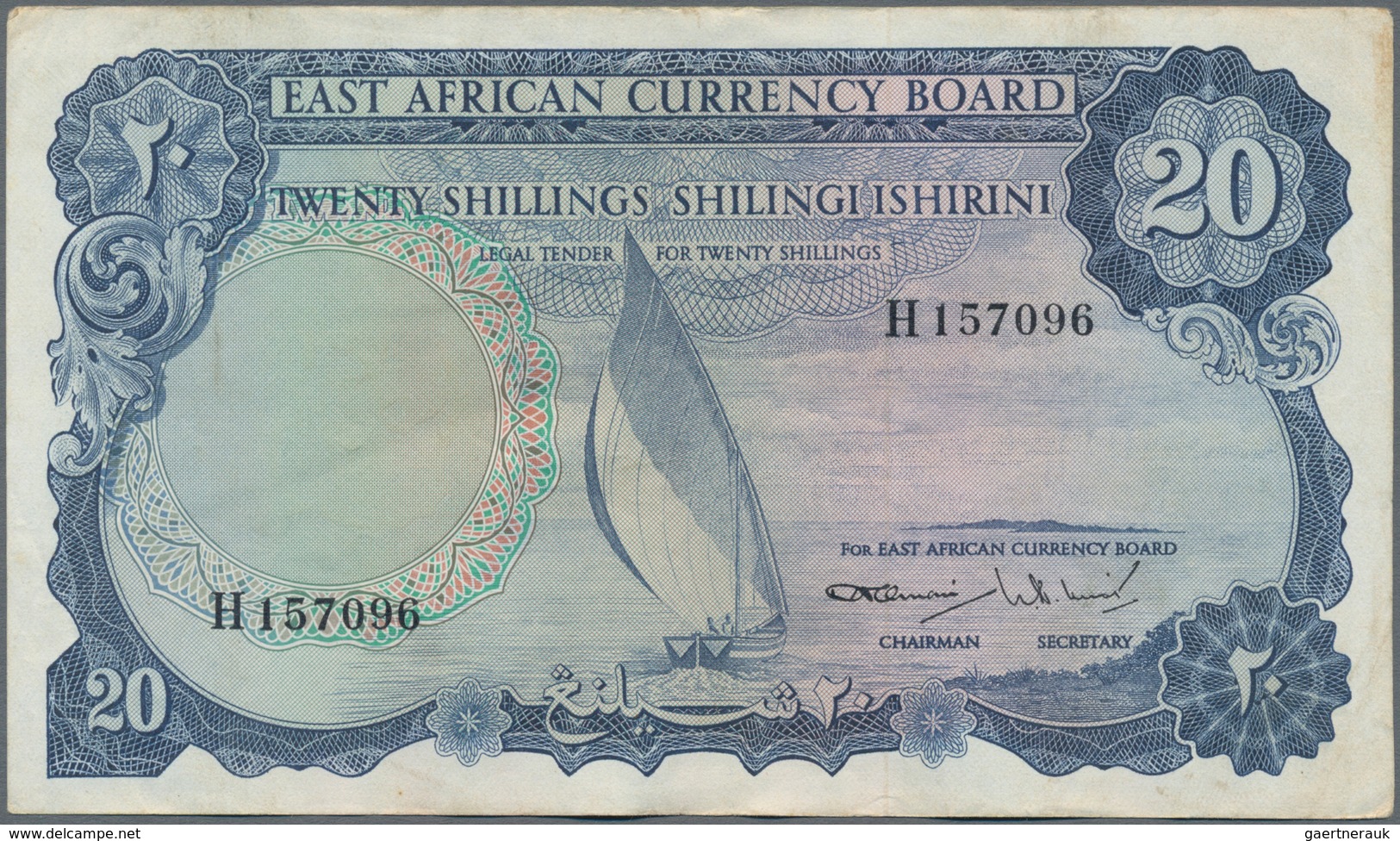 East Africa / Ost-Afrika: Pair With 10 Shillings ND(1964) P.46 (VF) And 20 Shillings ND(1964) P.47 ( - Otros – Africa