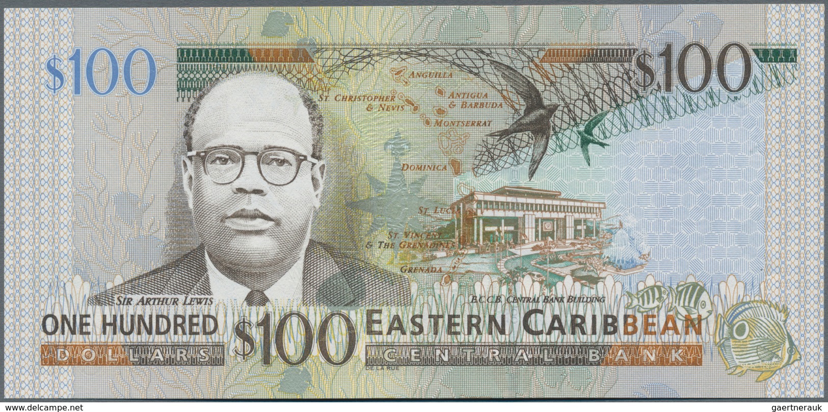 East Caribbean States / Ostkaribische Staaten: 100 Dollars ND(2003) Letter M = MONTSERRAT, P.46m In - Oostelijke Caraïben