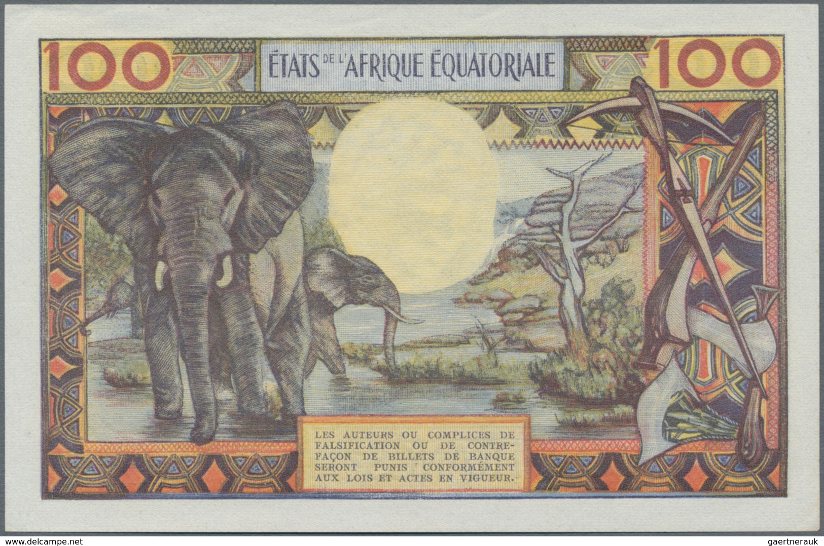 Equatorial African States: Banque Centrale - États De L'Afrique Équatoriale 100 Francs ND(1963) Code - Andere - Afrika