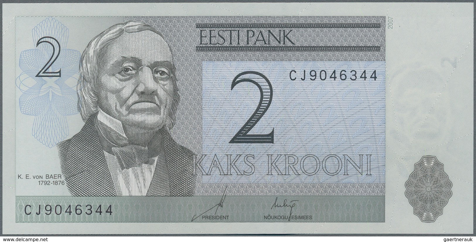 Estonia / Estland: Lot With 60 Banknotes Containing 20 X 2 Krooni 2007 With Running Serial Numbers P - Estland