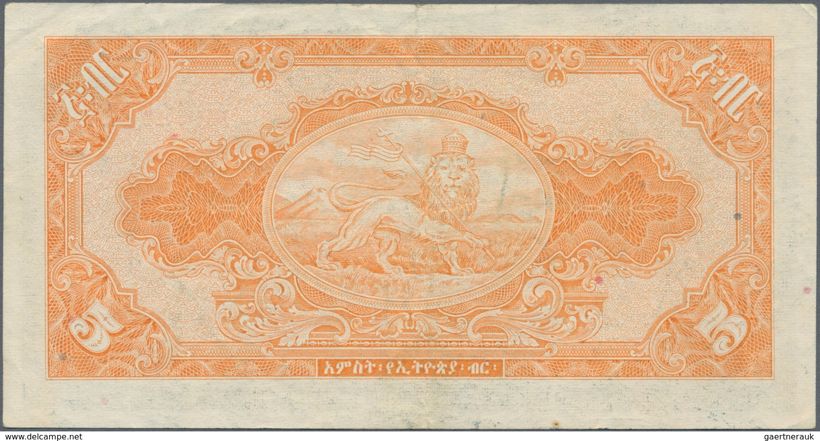 Ethiopia / Äthiopien: Pair With 5 Dollars ND(1945) P.13a (VF+) And 5 Dollars ND(1961) P.19 (VF). (2 - Etiopía