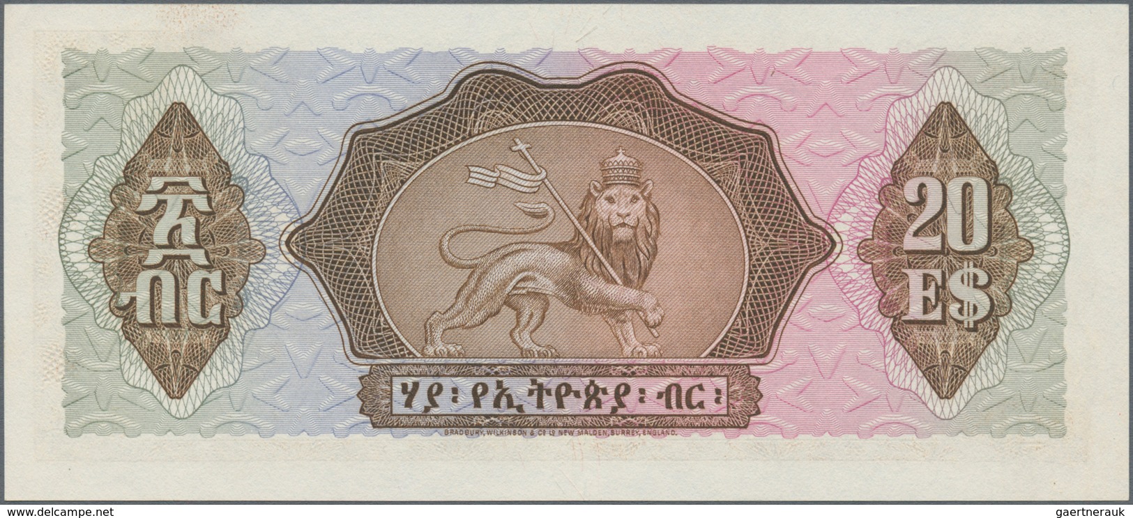 Ethiopia / Äthiopien: State Bank Of Ethiopia 20 Dollars ND(1961), P.21a In Perfect UNC Condition. Ra - Etiopía
