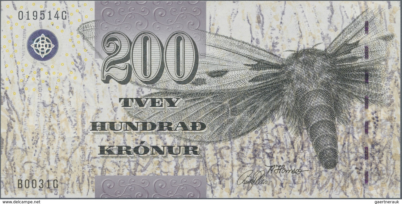 Faeroe Islands / Färöer: Pair With 200 Kronur (20)03 P.26 (UNC) And 500 Kronur (20)04 P.27 (UNC). (2 - Faeroër