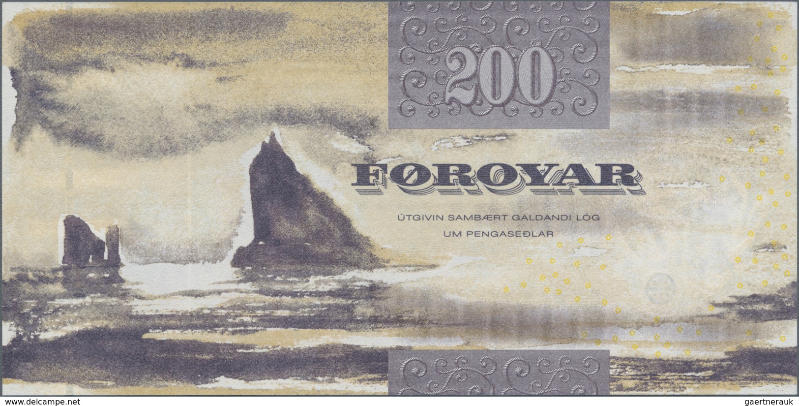 Faeroe Islands / Färöer: Pair With 200 Kronur (20)03 P.26 (UNC) And 500 Kronur (20)04 P.27 (UNC). (2 - Islas Faeroes