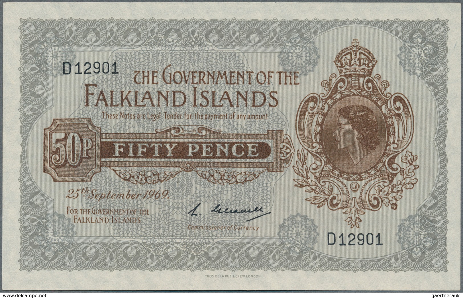 Falkland Islands / Falkland Inseln: The Government Of The Falkland Islands 50 Pence September 25th 1 - Falkland