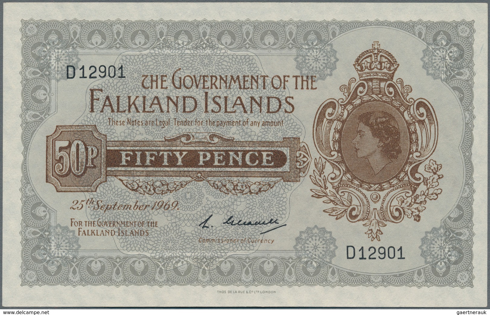 Falkland Islands / Falkland Inseln: The Government Of The Falkland Islands 50 Pence September 25th 1 - Falklandeilanden