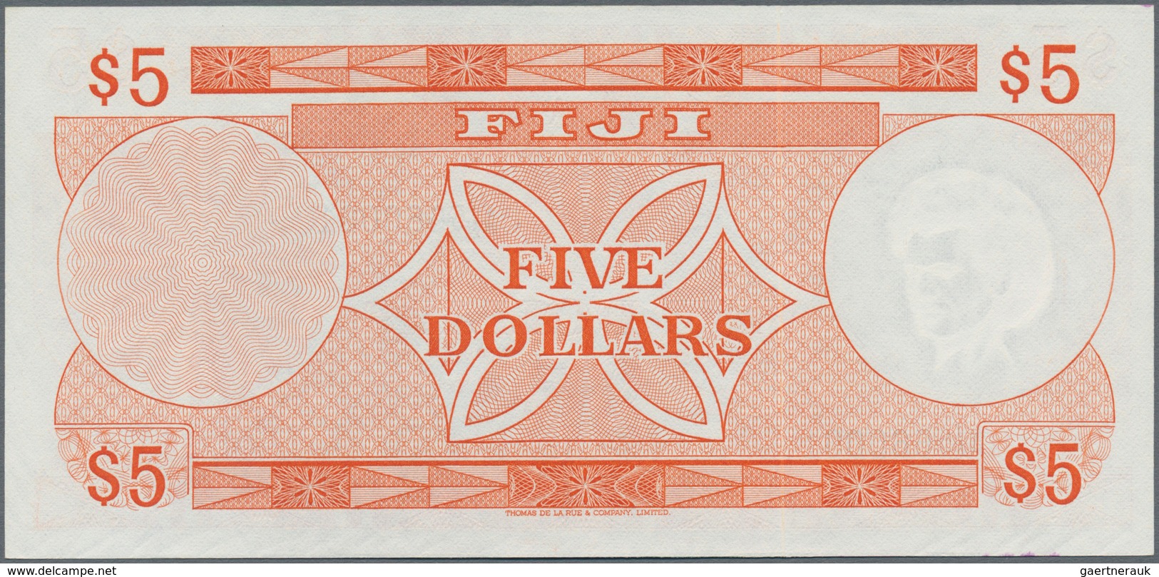 Fiji: Central Monetary Authority Of Fiji 5 Dollars ND(1974) With Signatures: Barnes & Tomkins, P.73c - Fidschi