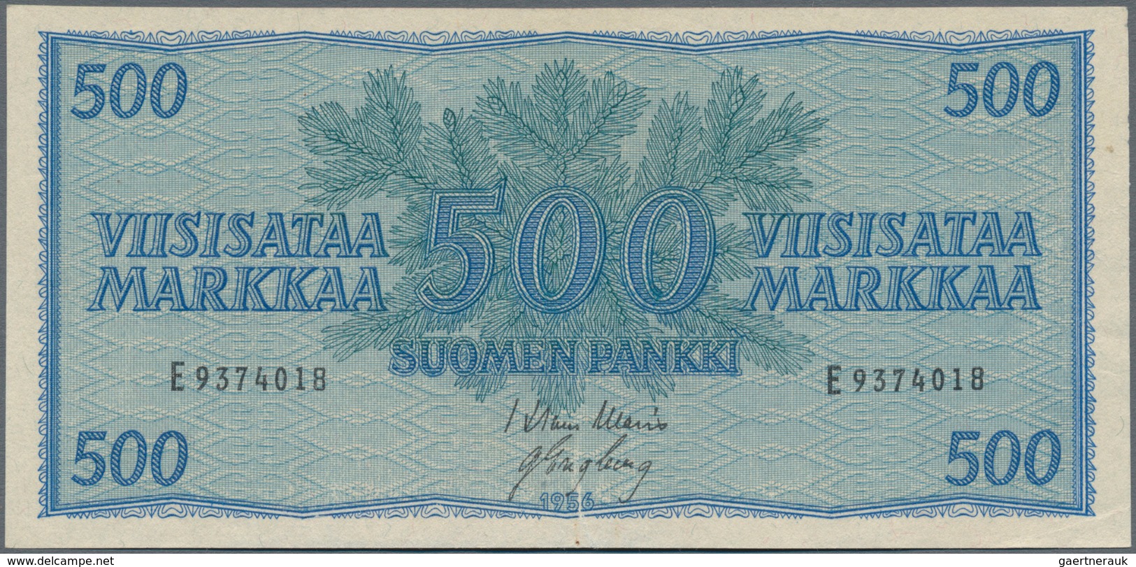 Finland / Finnland: Pair With 100 Markkaa 1909 P.22 (F) And 500 Markkaa 1956 P.96 (XF). (2 Pcs.) - Finland