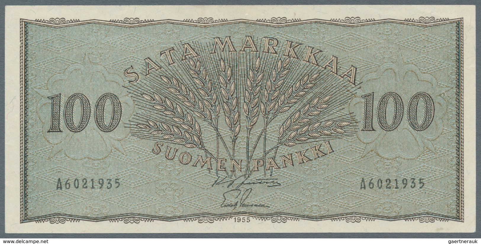 Finland / Finnland: Pair With 100 Markkaa 1955 P.91 In VF- With Rusty Spots And 500 Markkaa 1956 P.9 - Finland