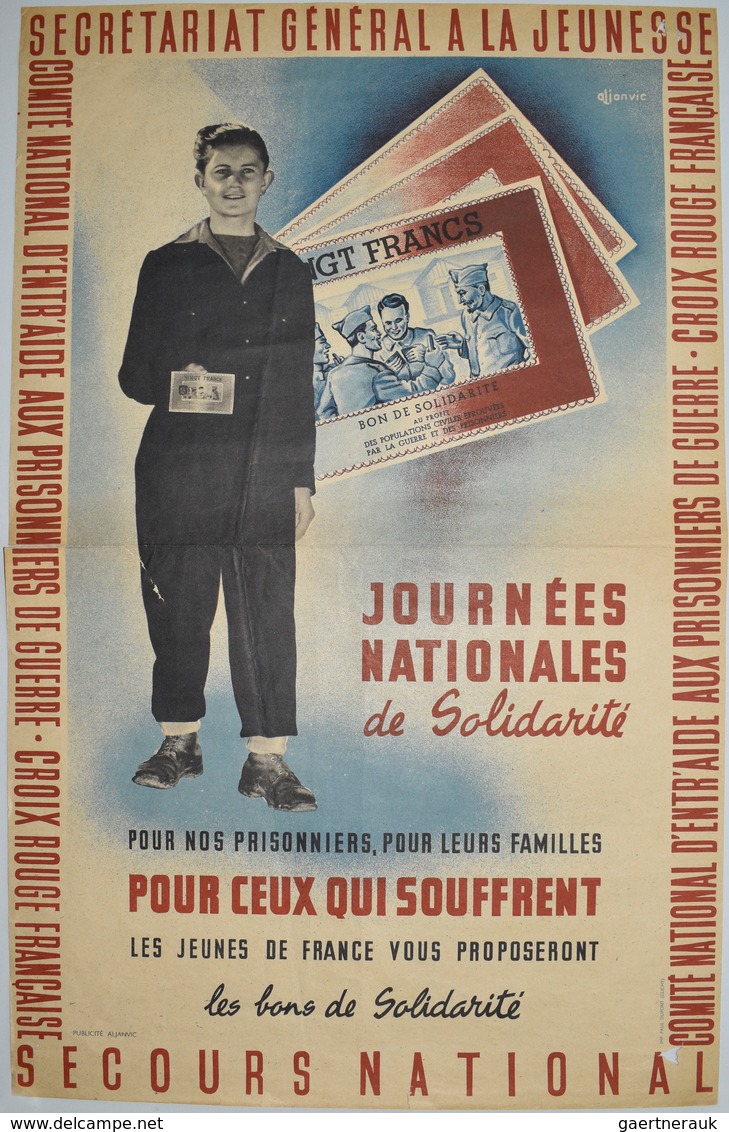 France / Frankreich: Advertising Poster For The Bon De Solidarite With Text National Days Of Solidar - Otros & Sin Clasificación