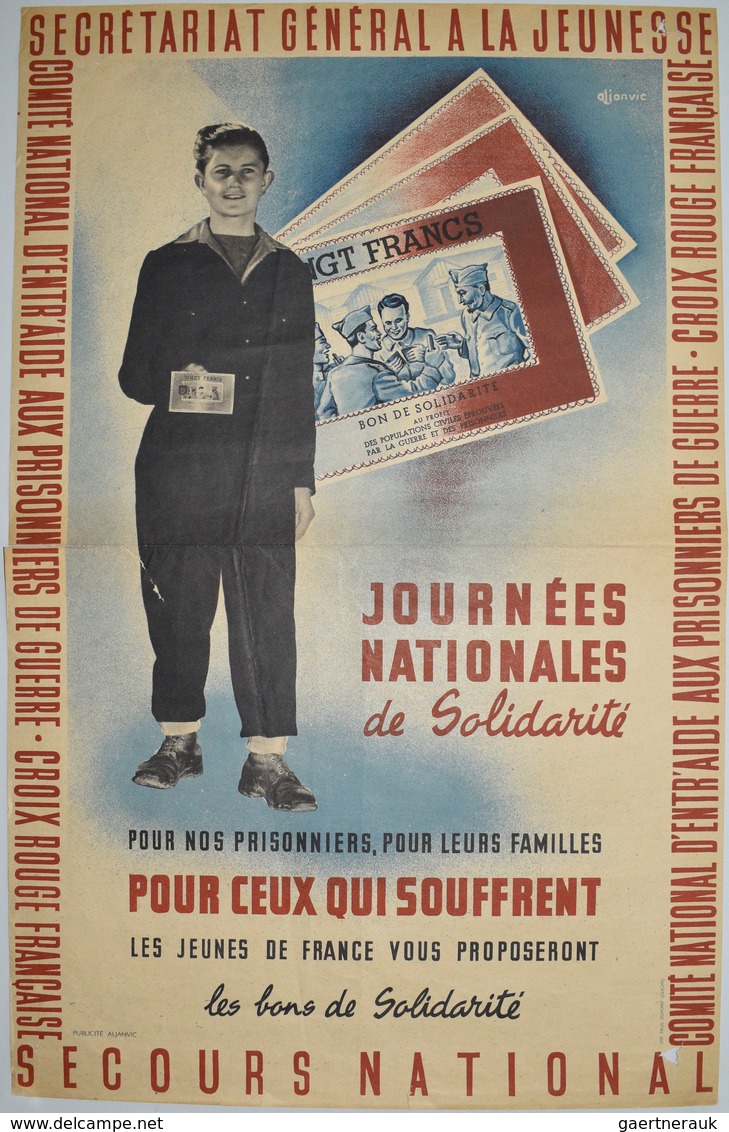 France / Frankreich: Advertising Poster For The Bon De Solidarite With Text National Days Of Solidar - Andere & Zonder Classificatie