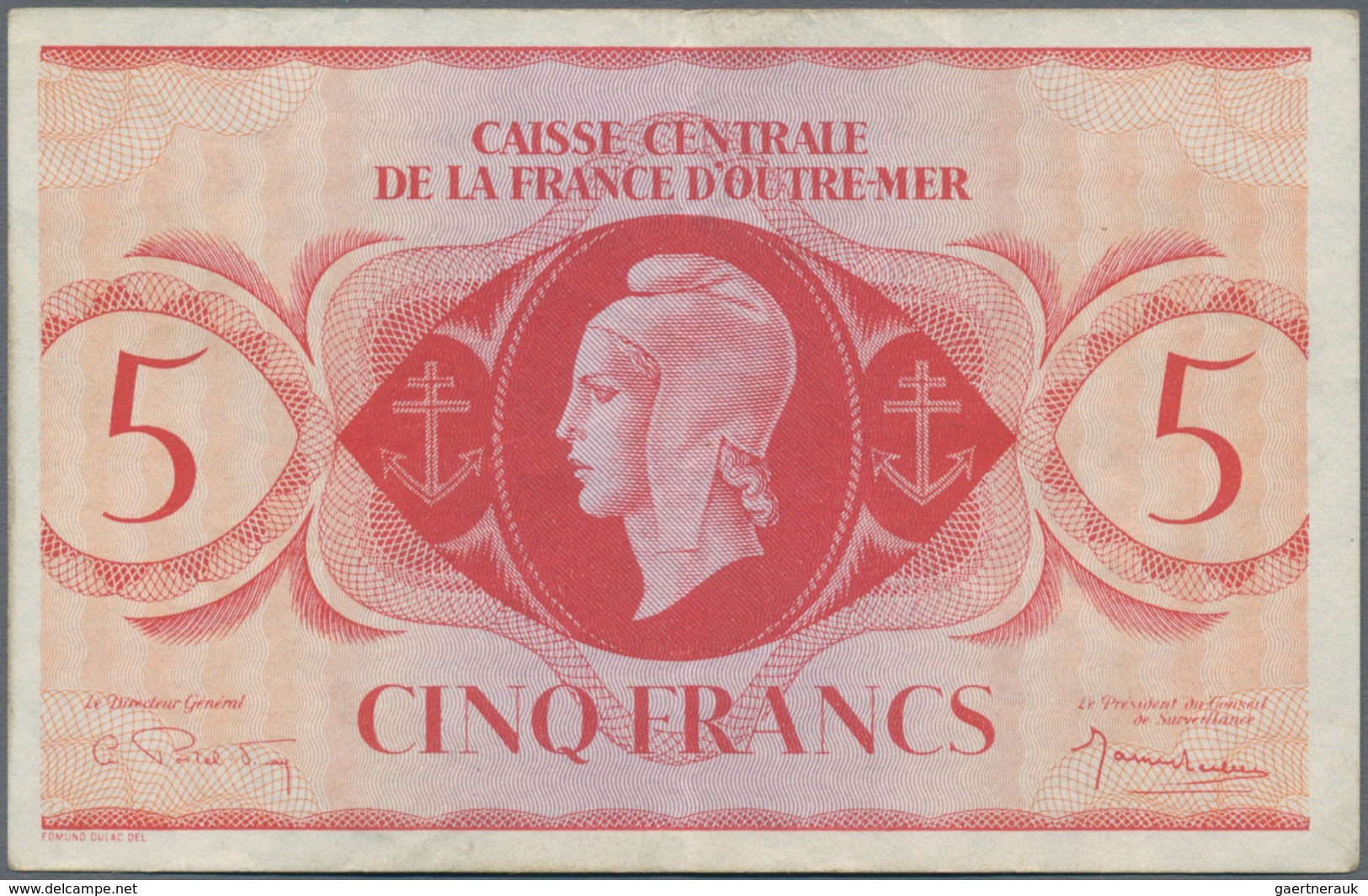 French Equatorial Africa / Französisch-Äquatorialafrika: Caisse Centrale De La France D'Outre-Mer 5 - Guinea Ecuatorial