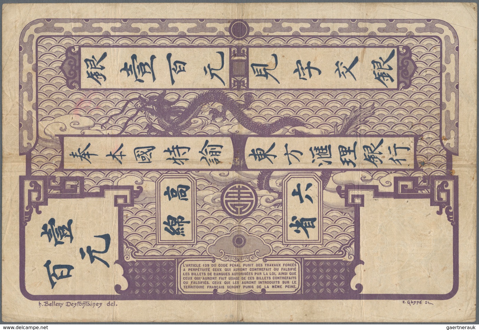 French Indochina / Französisch Indochina: Banque De L'Indo-Chine – Saïgon 100 Piastres 1914, P.39, H - Indochina