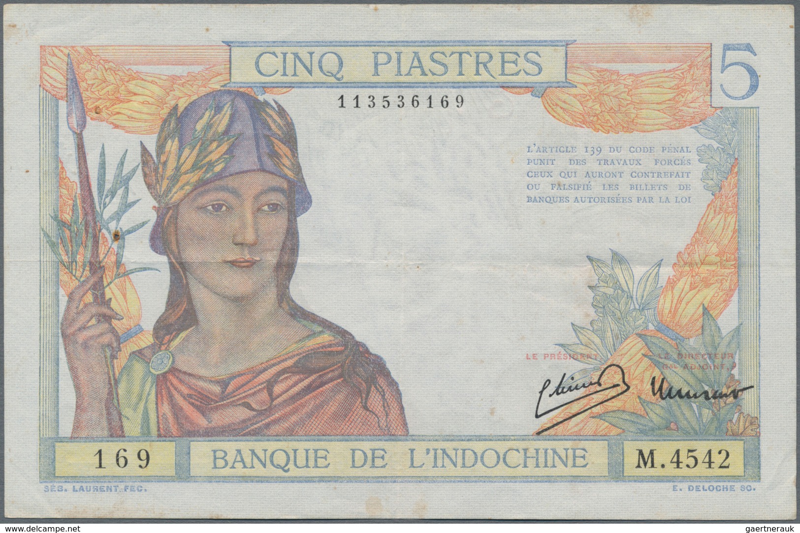 French Indochina / Französisch Indochina: Banque De L'Indo-Chine Very Nice Set With 10 Banknotes Of - Indochina