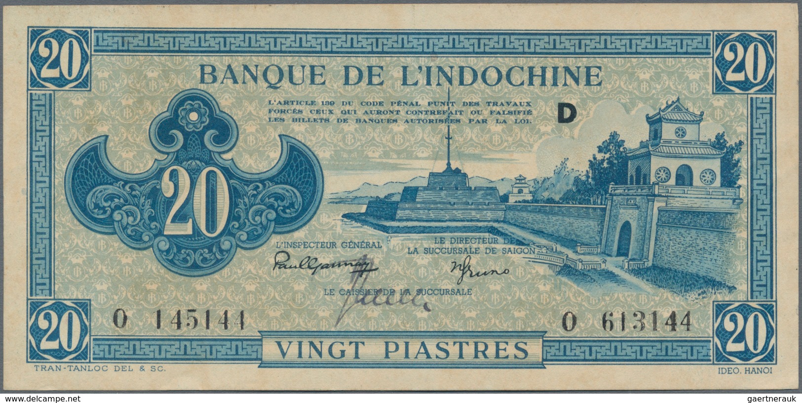 French Indochina / Französisch Indochina: Banque de l'Indo-Chine, very nice lot with 17 banknotes of