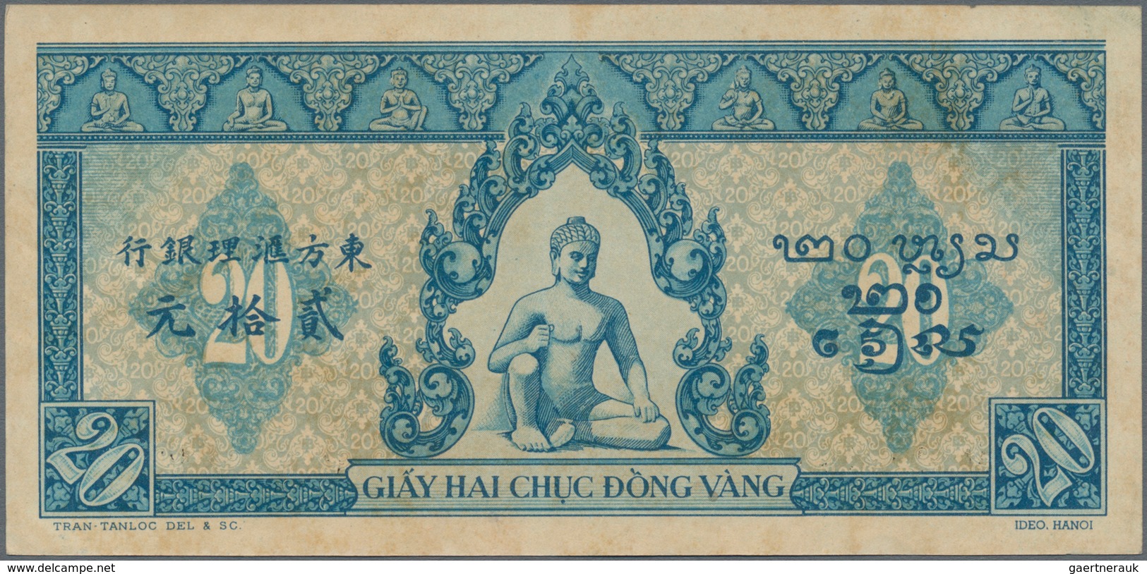 French Indochina / Französisch Indochina: Banque de l'Indo-Chine, very nice lot with 17 banknotes of