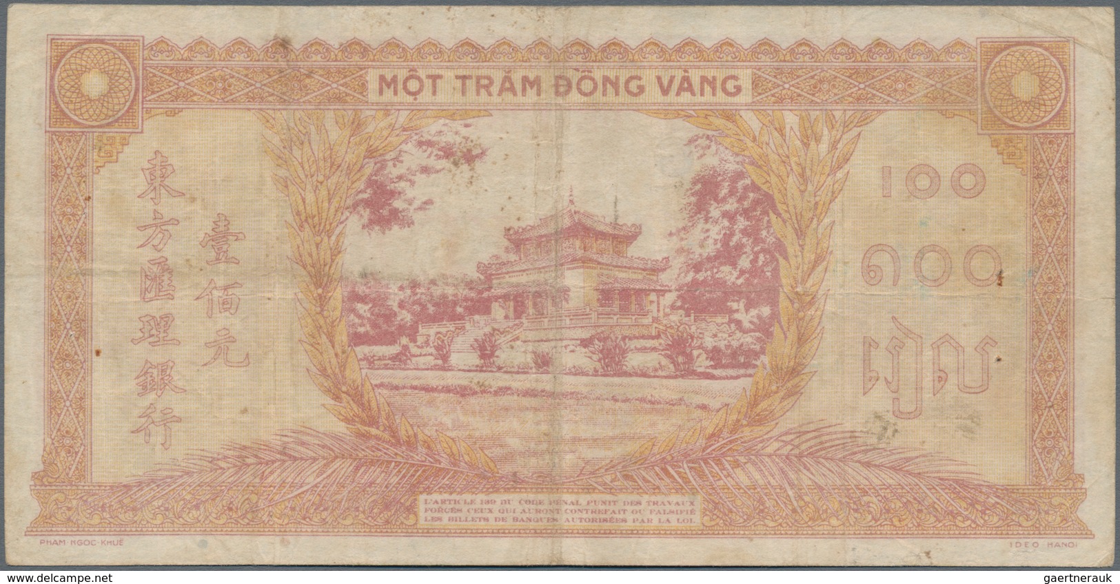 French Indochina / Französisch Indochina: Banque de l'Indo-Chine, very nice lot with 17 banknotes of