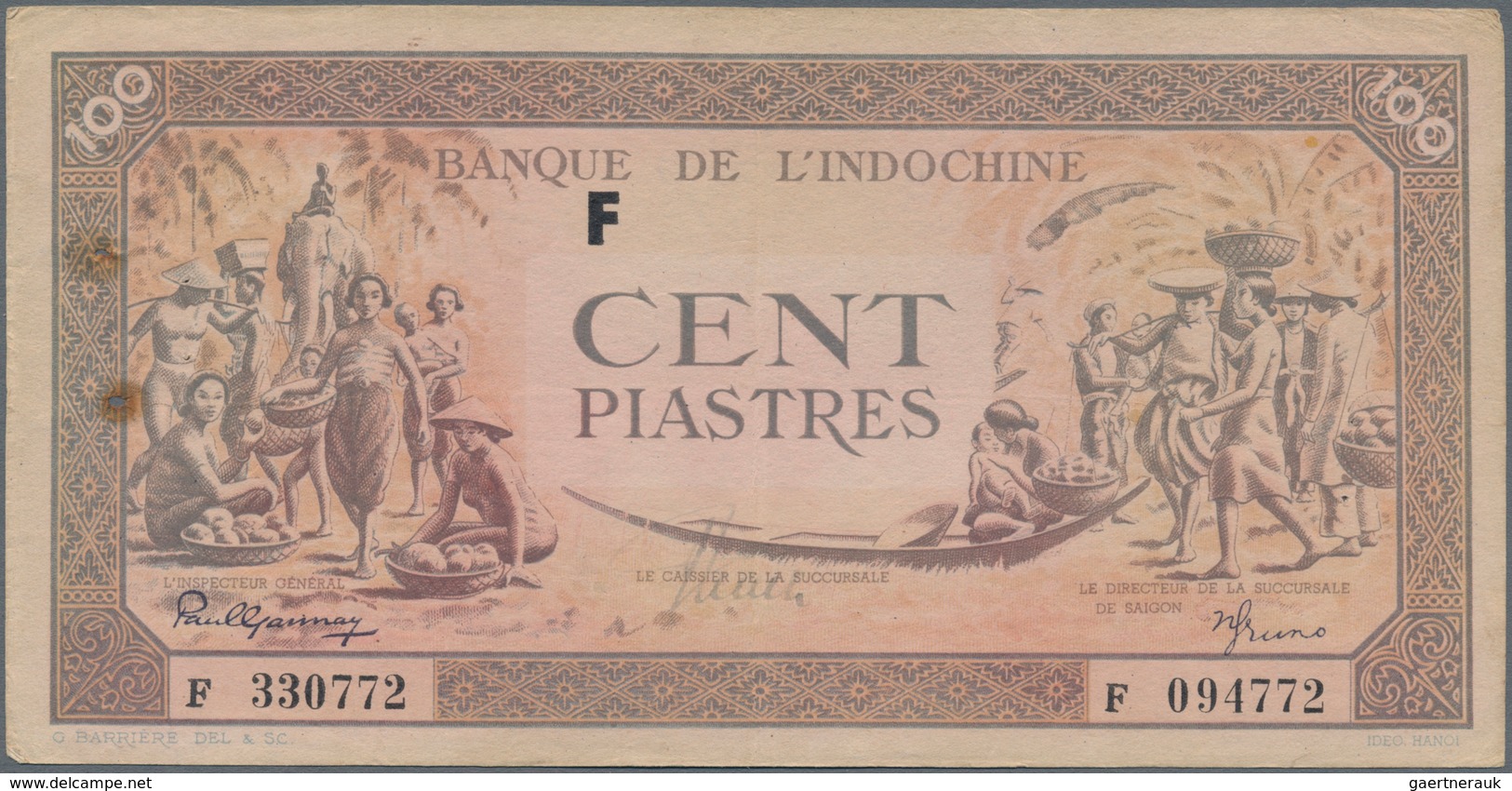 French Indochina / Französisch Indochina: Banque de l'Indo-Chine, very nice lot with 17 banknotes of