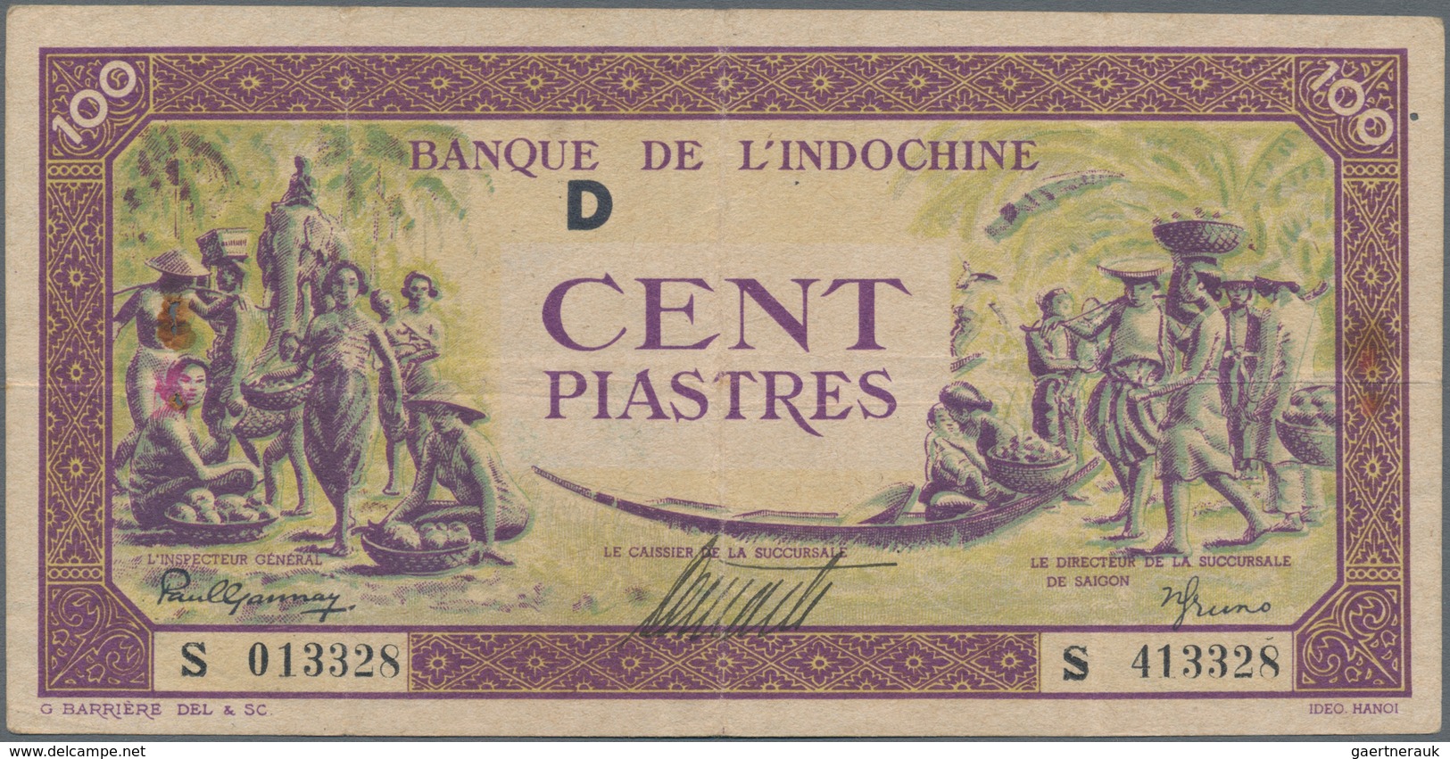 French Indochina / Französisch Indochina: Banque de l'Indo-Chine, very nice lot with 17 banknotes of