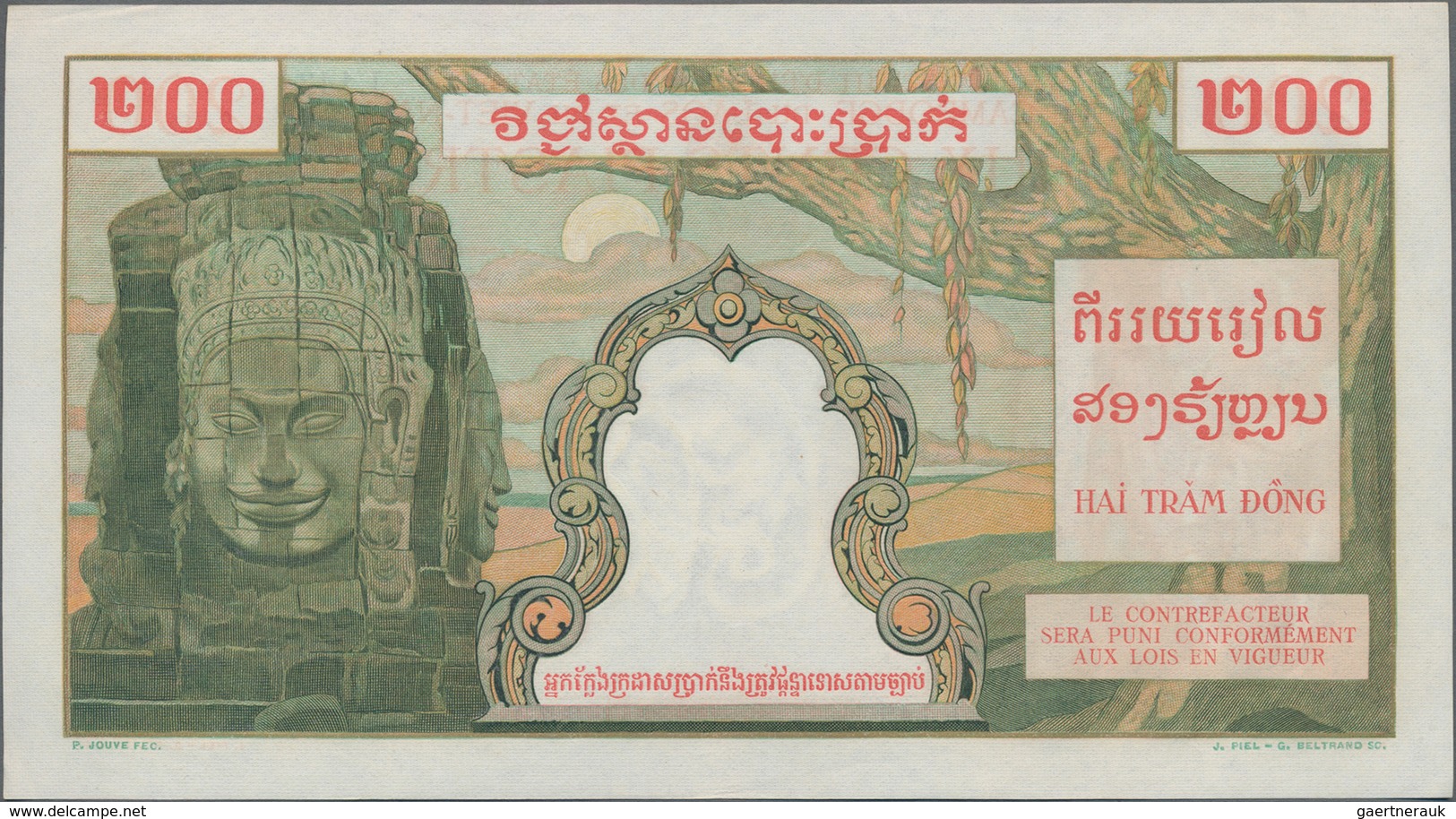 French Indochina / Französisch Indochina: Institut D'Émission Des États Du Cambodge, Du Laos Et Du V - Indochine