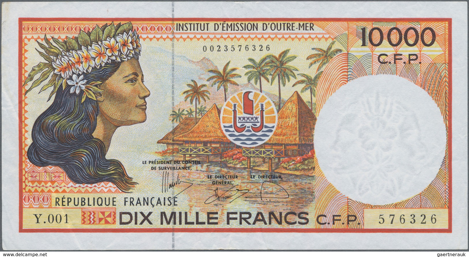 French Pacific Territories / Franz. Geb. Im Pazifik: Institut D'Émission D'Outre-Mer Pair With 5000 - Territorios Francés Del Pacífico (1992-...)