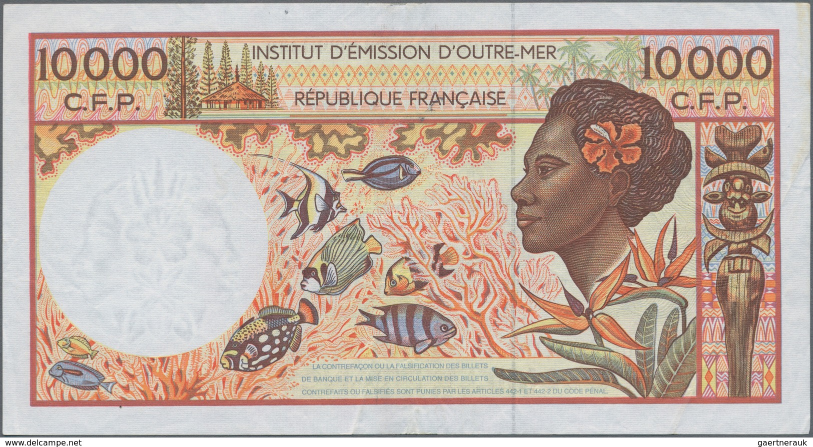 French Pacific Territories / Franz. Geb. Im Pazifik: Institut D'Émission D'Outre-Mer Pair With 5000 - Französisch-Pazifik Gebiete (1992-...)
