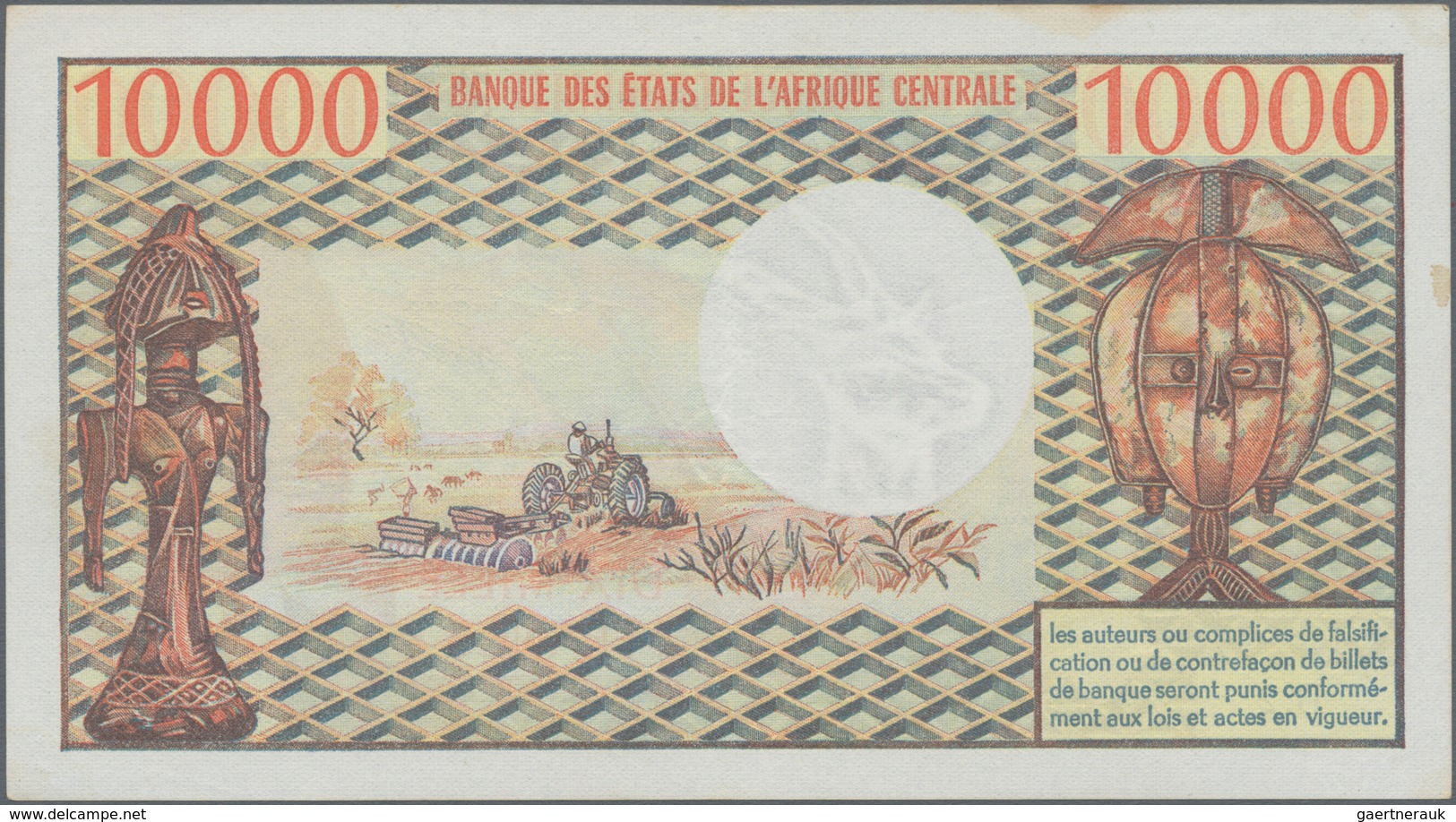 Gabon / Gabun: Banque Des États De L'Afrique Centrale - République Gabonaise 10.000 Francs ND(1974), - Gabun