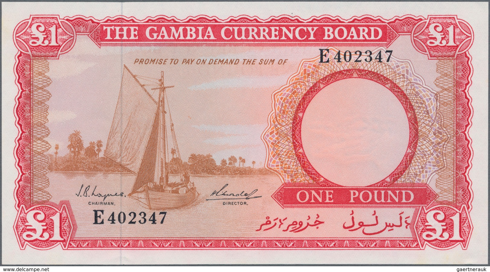 Gambia: The Gambia Currency Board Pair With 10 Shillings And 1 Pound ND(1965-70), P.1a, 2, Both In U - Gambia