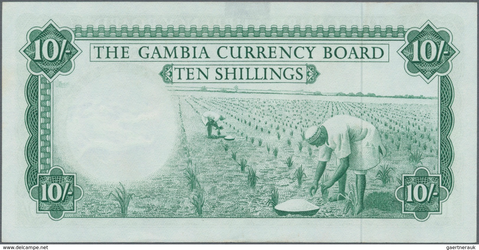 Gambia: The Gambia Currency Board Pair With 10 Shillings And 1 Pound ND(1965-70), P.1a, 2, Both In U - Gambie