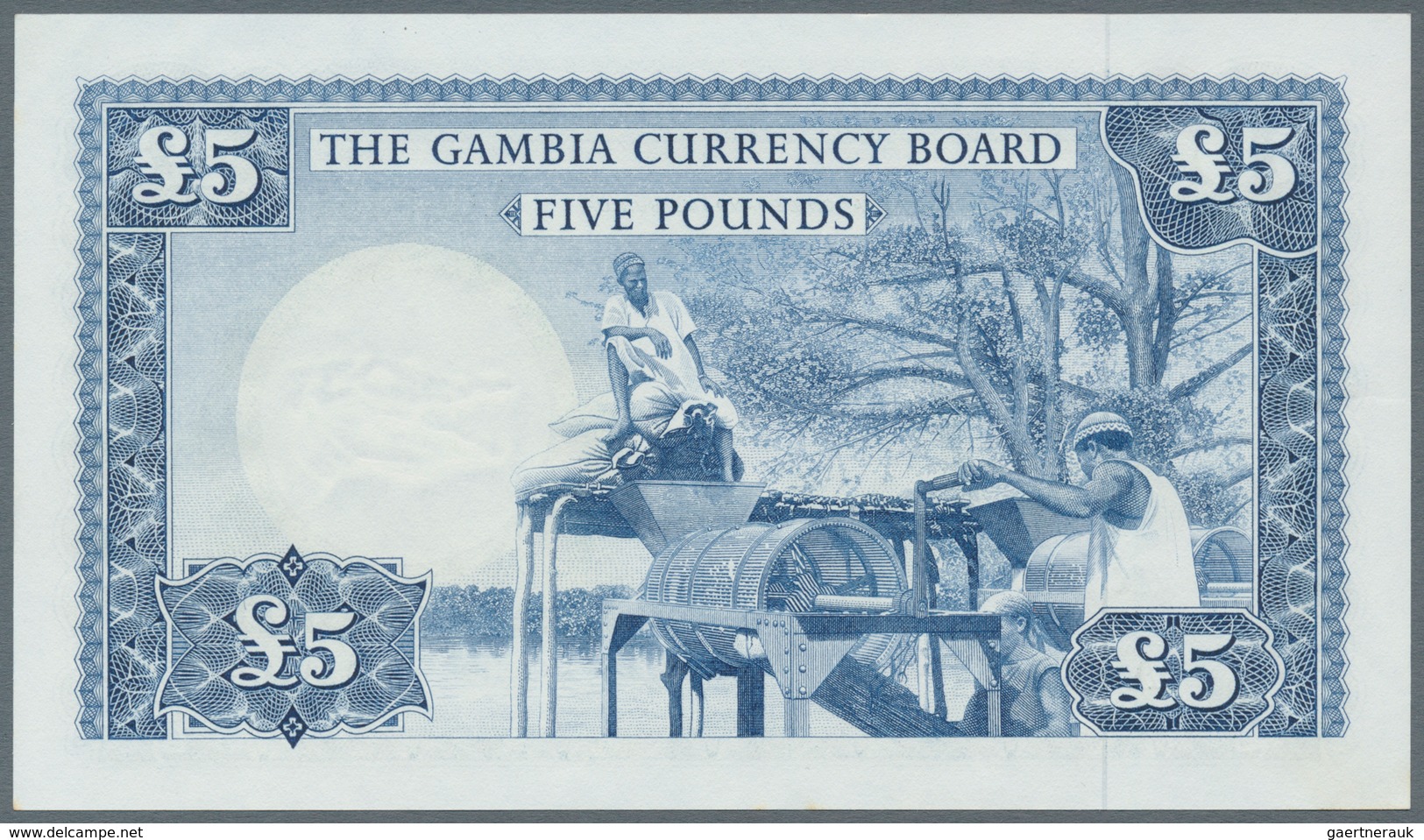 Gambia: Set Of 2 Notes Containing 1 & 5 Pounds ND(1965-70), P. 1,2, Both With Light Corner Bends, St - Gambia