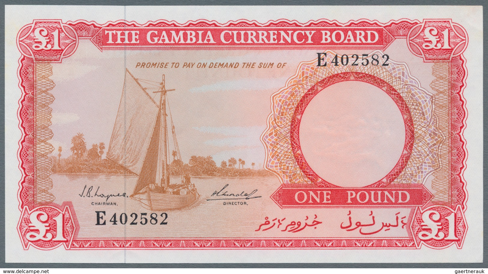 Gambia: Set Of 2 Notes Containing 1 & 5 Pounds ND(1965-70), P. 1,2, Both With Light Corner Bends, St - Gambia