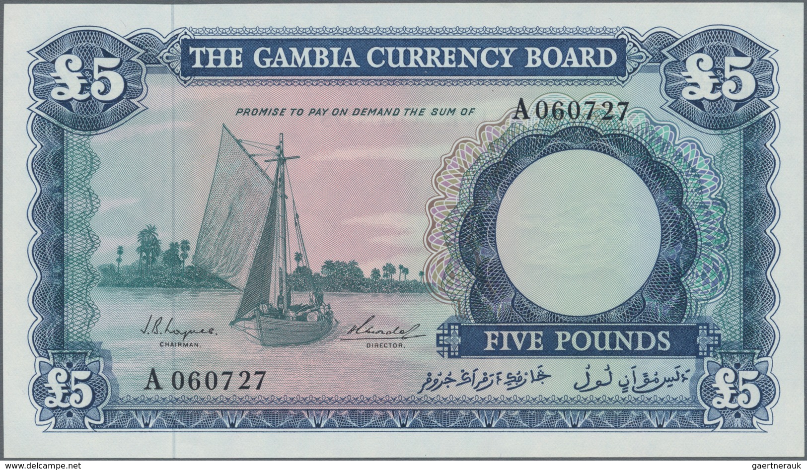 Gambia: The Gambia Currency Board 5 Pounds ND(1965-70), P.3 In Perfect UNC Condition. Rare! - Gambia