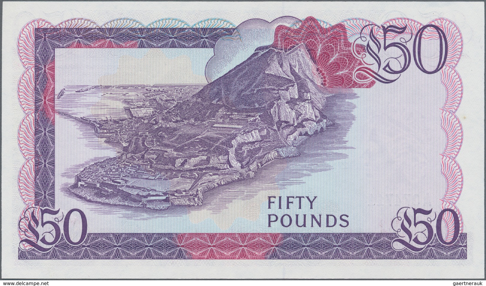 Gibraltar: 50 Pounds 1986, P.24, Tiny Spot At Left Border, Otherwise Perfect. Condition: AUNC/UNC - Gibraltar