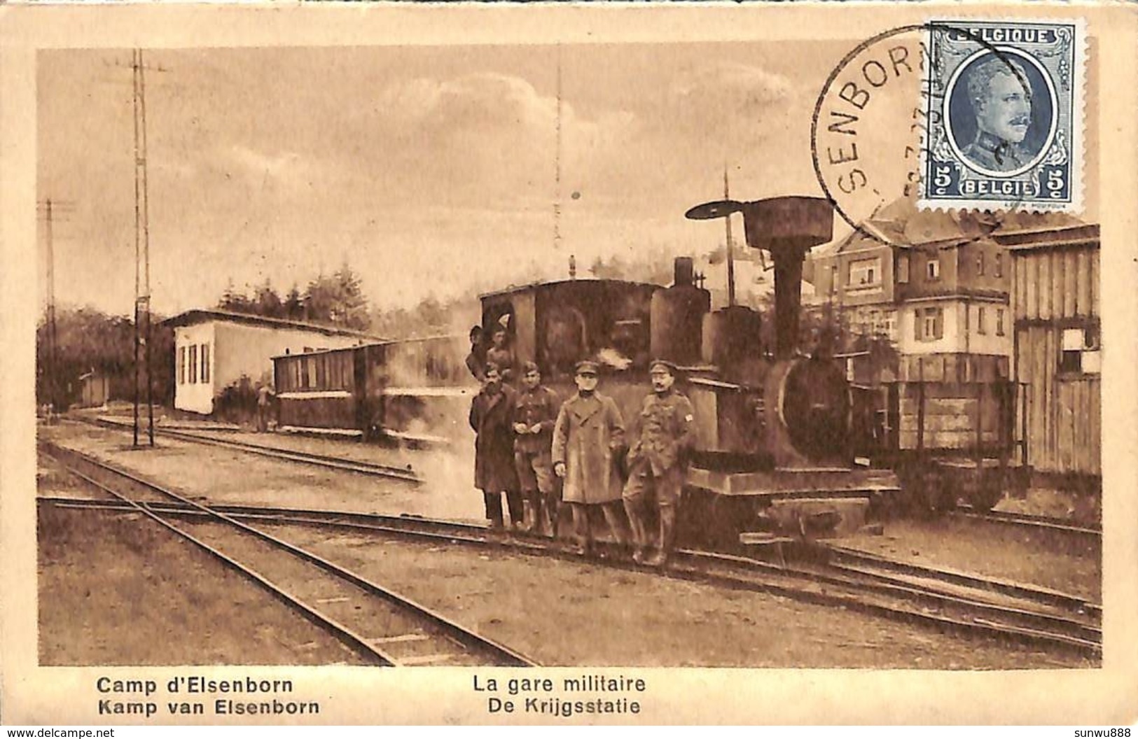 Camp D'Elsenborn - La Gare Militaire (animée Train 1923) - Elsenborn (camp)