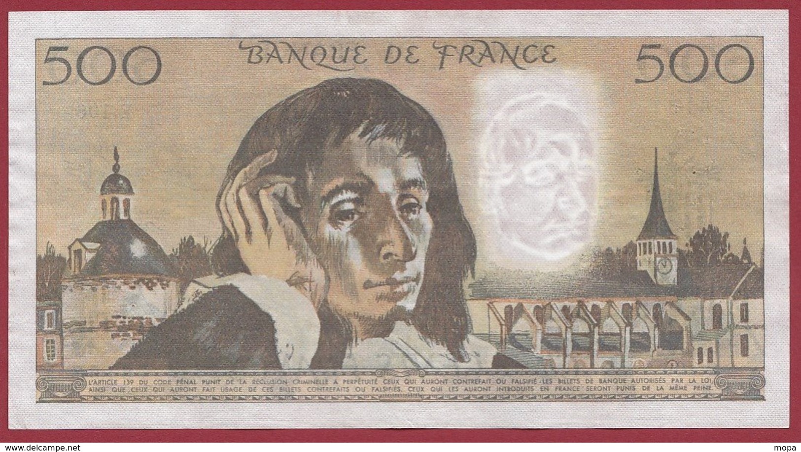 500 Francs "Pascal" Du 07/06/1979.J --- F/TTB+---ALPH  E.106 - 500 F 1968-1993 ''Pascal''