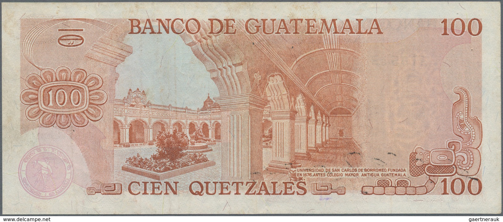 Guatemala: Nice Set With 3 Banknotes Containing 1 Quetzal 1946 With Overprint “Banco De Guatemala” O - Guatemala