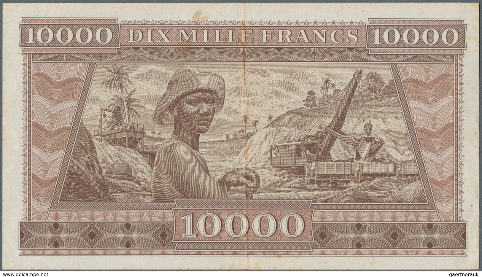 Guinea: Banque De La République De Guinée 10.000 Francs 1958, P.11, Highest Denomination Of This Ser - Guinee