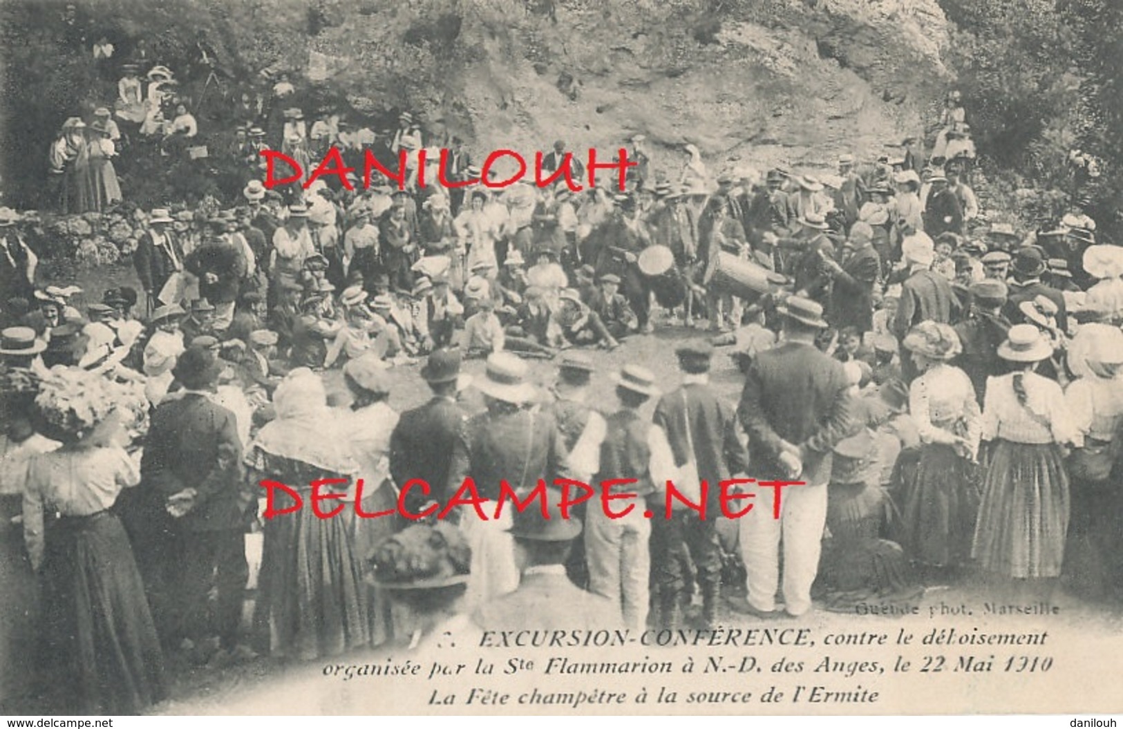 13 // ALLAUCH   Conférence Contre Le Déboisement A NOTRE DAME DES ANGES  22 MAI 1910 / Fete Champetre Source De L Ermite - Allauch