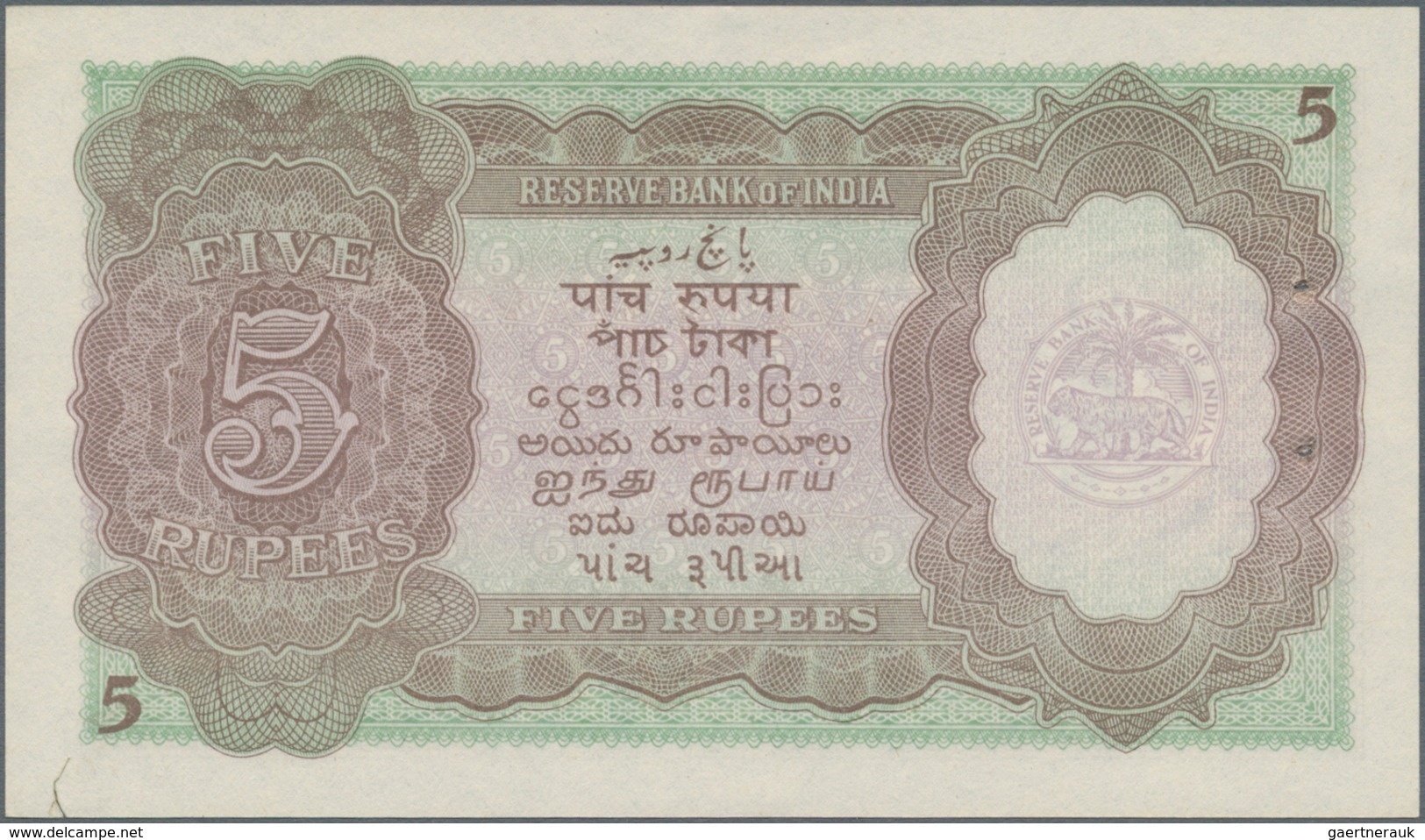 India / Indien: Set Of 2 Notes Of 5 Rupees ND Portrait KGIV P. 18a,b In Condition: XF+ To AUNC With - India
