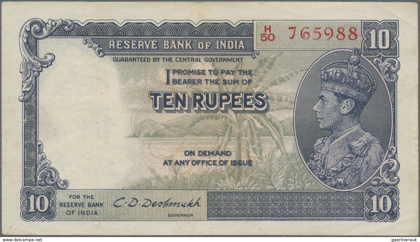 India / Indien: Set Of 2 Notes 10 Rupees ND P. 19a,b, Both In Similar Condition With Light Folds And - India