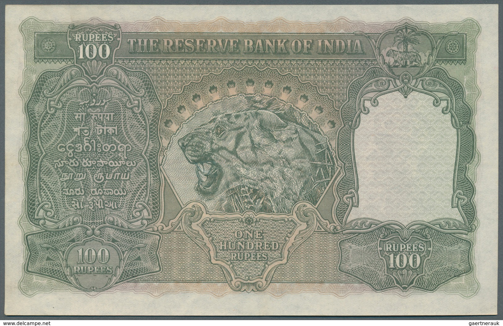 India / Indien: 100 Rupees ND(1937-43), Place Of Issue CALCUTTA With Signature Deshmuk, P.20e In Exc - Inde